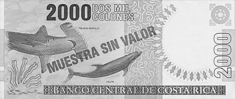 1997 Costa Rica 2000 Colones values and price guide