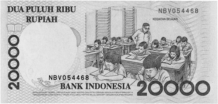 1998 Indonesia 20,000 Rupiah values and price guide