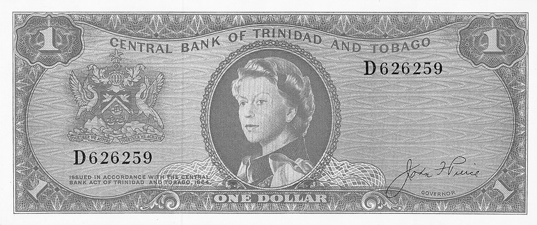 1964 Trinidad and Tobago 1 Dollar values and price guide