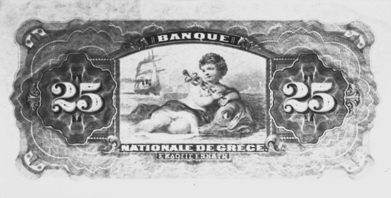 1909-1918 Greece 25 Drachmai values and price guide