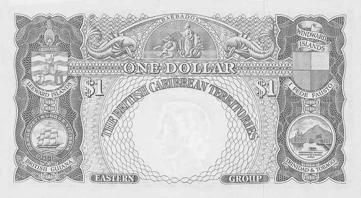 1953-1964 British Caribbean Territories 1 Dollar values and price