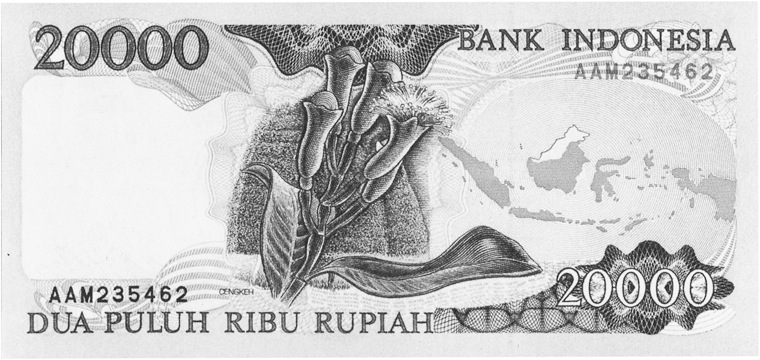 1992 Indonesia 20,000 Rupiah values and price guide