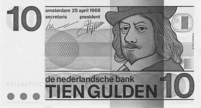 1968 Netherlands 10 Gulden values and price guide