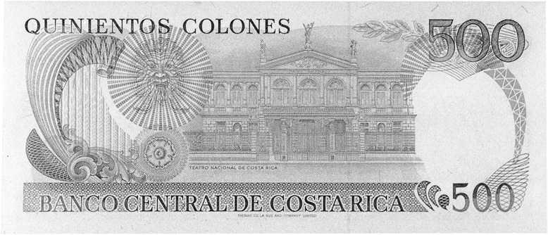 1987-1989 Costa Rica 500 Colones values and price guide