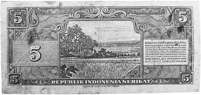 1950 Indonesia 5 Rupiah values and price guide