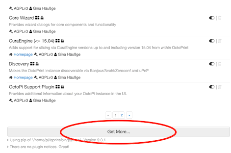 OctoPrint Plugin Manager