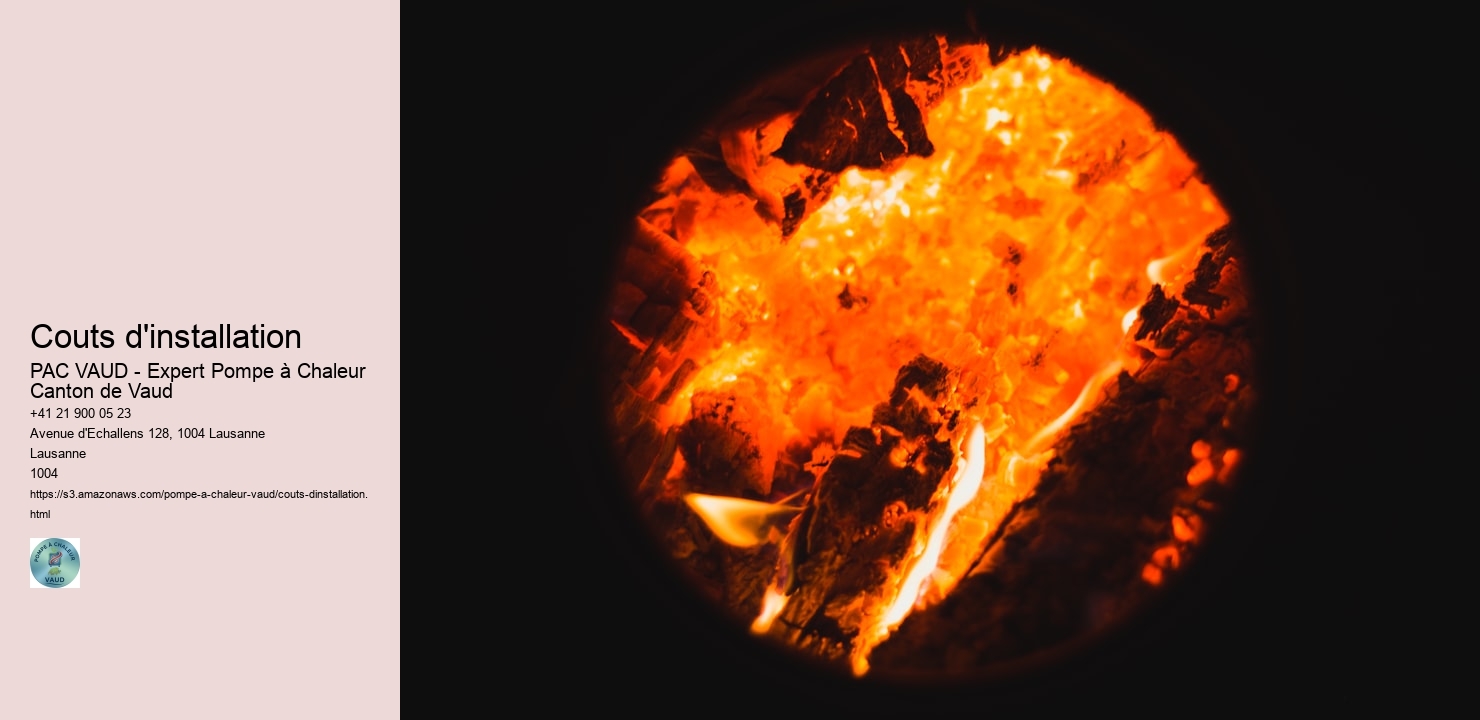 Couts d'installation