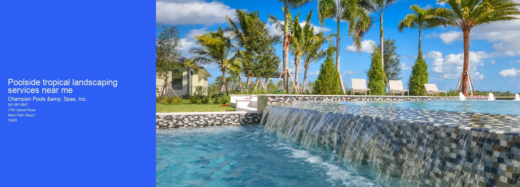 Poolside tropical landscaping services near me