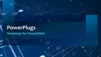  Presentation with video background - A short video showing an abstract of some lines on a blue background - widescreen format