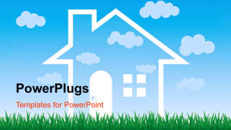  Presentation with plane - A short video of an abstract of a plane flying over a house - widescreen format