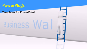  Presentation with character - A short video of a 3D character standing on a ladder - widescreen format