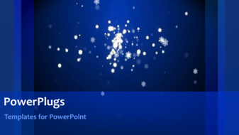  Presentation with video background - A short video showing an abstract of some starts on a blue background - widescreen format