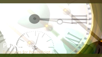  Presentation with corporate - A clock with a grayish background and place for text - widescreen format