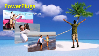  Presentation with beach - A short video of a man standing on a beach - widescreen format