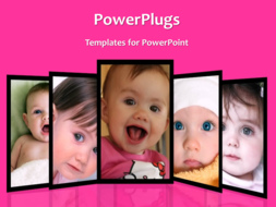 powerpoint template a short video showing faces of cute little baby album background