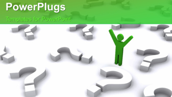  Presentation with decision - A short video of a 3D character with lots of question marks - widescreen format