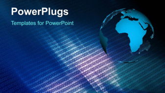  Presentation with binary - A short video showing an earth globe and some binary codes - widescreen format