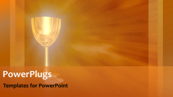  Presentation with metal - Metal glass, with brown color