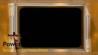  Presentation with animated religious - Animated religious depiction with Jesus crucified?on cross - widescreen format