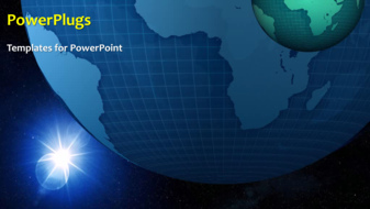  Presentation with fantasy - Rotating earth with blue and black color