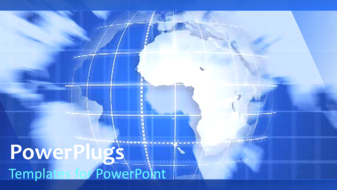  Presentation with video - Video of rotating blue earth globe in blue background