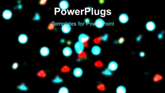  Presentation with glowing lights - A blackish background with various bullet points - widescreen format