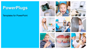  Presentation with collage medical - A number of patients in the background - widescreen format