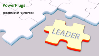  Presentation with leader - A greyish background with a number of puzzle pieces - widescreen format