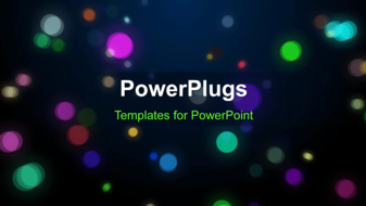  Presentation with multi - Video template with abstract multicolored bubbles in background