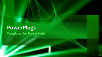  Presentation with green waves - Video of abstract rotating green waves in green background - widescreen format