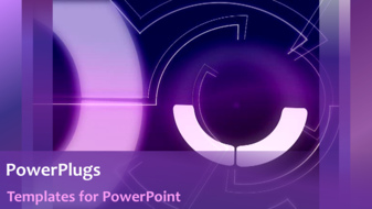  Presentation with network - A purple background with place for text - widescreen format