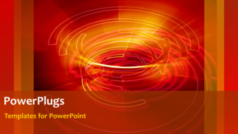  Presentation with network - A reddish background with a number of words and spirals - widescreen format