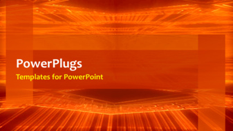  Presentation with orange colored - Animated abstract network background with revolving orange colored poles - widescreen format