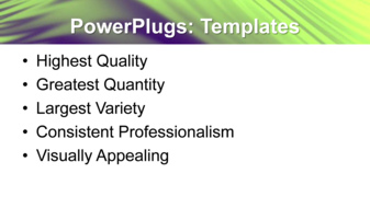 PowerPoint Template - Print Slide