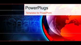  Presentation with professionals - Animated depiction with business professionals beside globe and binary digits - widescreen format