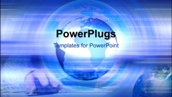  Presentation with animated earth - Animated depiction of internet with globe,computer mouse and binary numbers - widescreen format