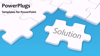  Presentation with related - A beautiful depiction of a puzzle related theme with blue background