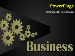 Animated Business Background with Connected Cogwheels Rolling