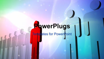  Presentation with stand - Animated leadership depiction as red 3D man stand out - widescreen format