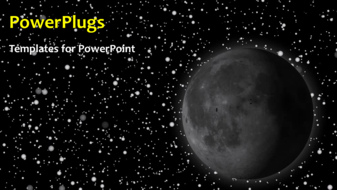  Presentation with stars moon - Animated depiction of the solar system with moon and stars - widescreen format