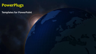  Presentation with animated earth - Animated solar system depiction with sun shining on rotating earth - widescreen format