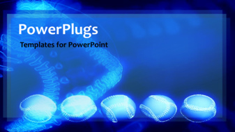  Presentation with animated sports - Animated sports background with tennis balls on blue surface - widescreen format