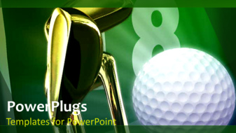  Presentation with animated sports - Animated sports depiction with golf ball and stick - widescreen format