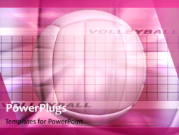 Animated Sport Depiction with Volleyball Ball in Background