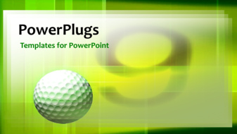  Presentation with golf - A green background with a number of patterns and a golf ball - widescreen format