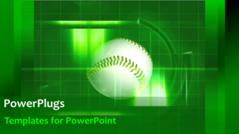  Presentation with white green - Animated sport depiction with white tennis ball rotating in green background - widescreen format