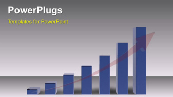  Presentation with growth chart - Animated depiction of growth with businessman walking on bar chart - widescreen format