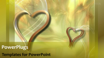  Presentation with video background - An abstract depiction of a pair of hearts moving together