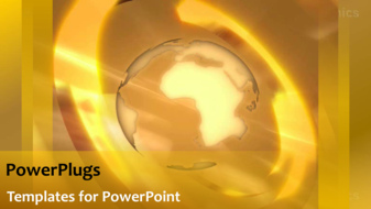  Presentation with video background - Video of rotating yellow earth globe in yellow background