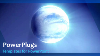  Presentation with video background - Video of blue earth globe rotating in blue background